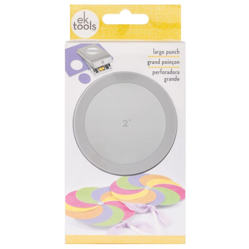 EK Tools 2-inch Metal Paper Punch, Multicolor, Create Precise Circles for Handmade Cards, Scrapbooking, Gift Tags, Invitations, Decorations and More - Image 2